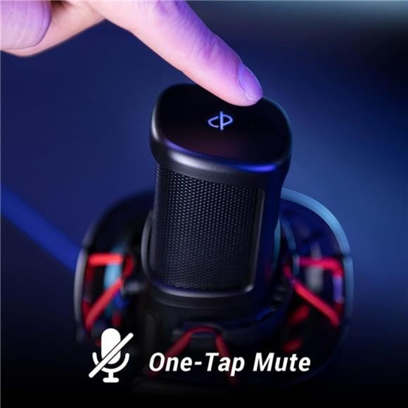 USB Microphone Computer Gaming Condenser Mic, Noise-Canceling Zero Latency - Picture 2 of 6